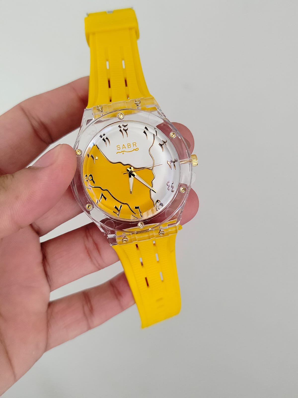 SABR Arabic Dial Watch with Transparent Case - Malakswearx