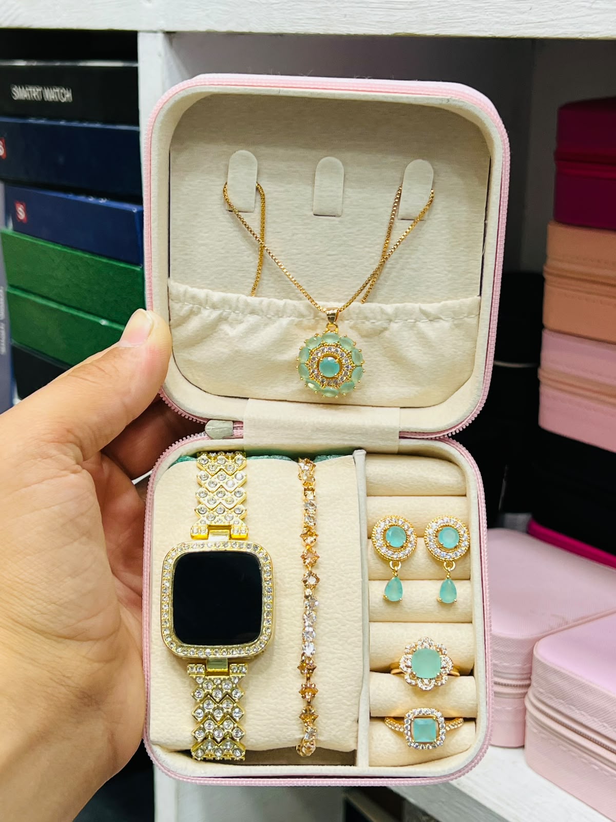 Women's Complete Touch Watch And Jewelry Set