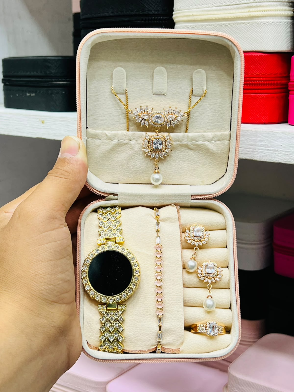 Women's Complete Touch Watch And Jewelry Set