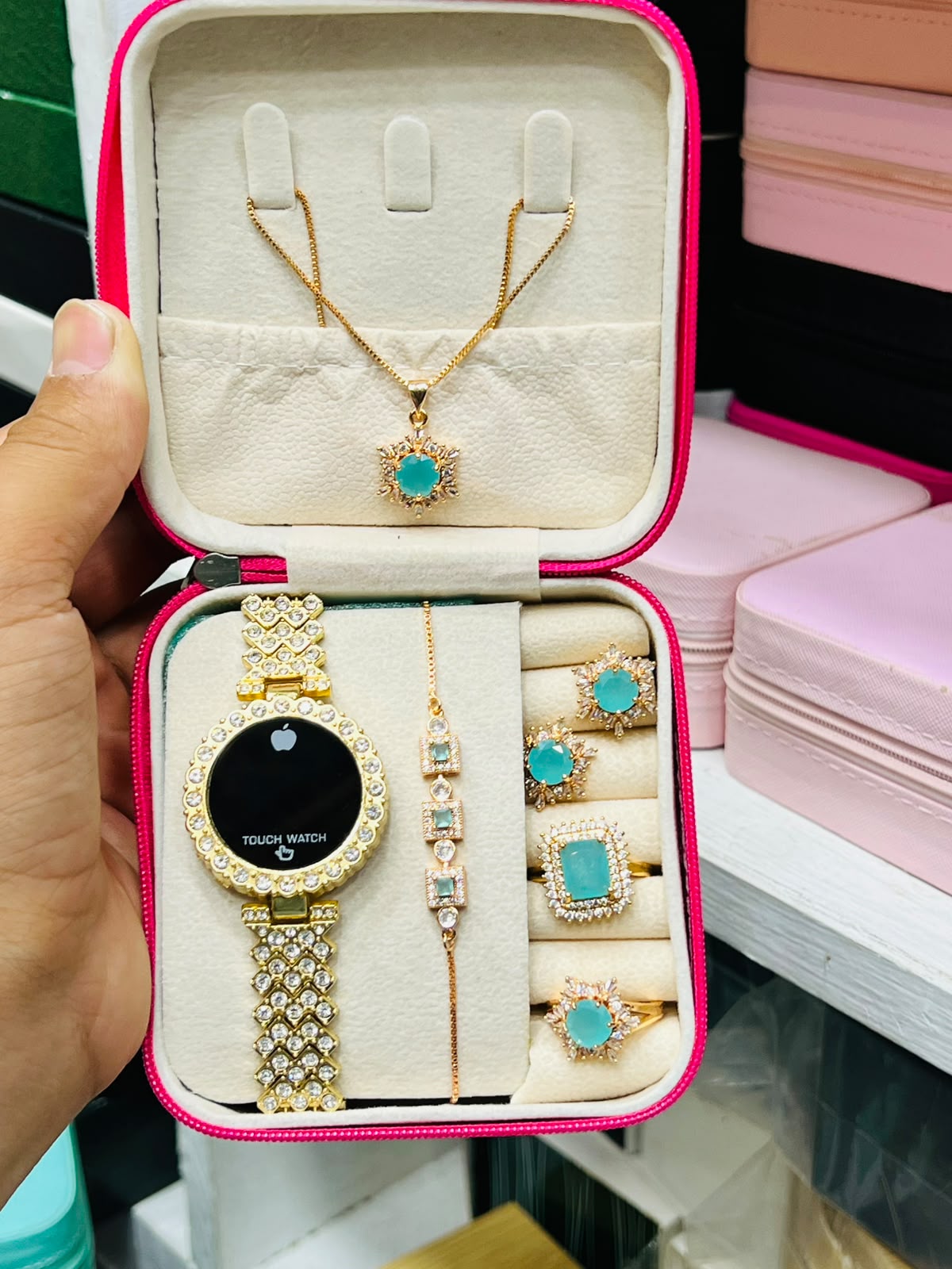 Women's Complete Touch Watch And Jewelry Set