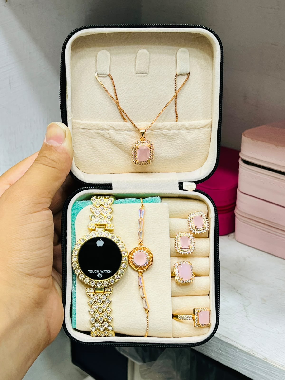 Women's Complete Touch Watch And Jewelry Set