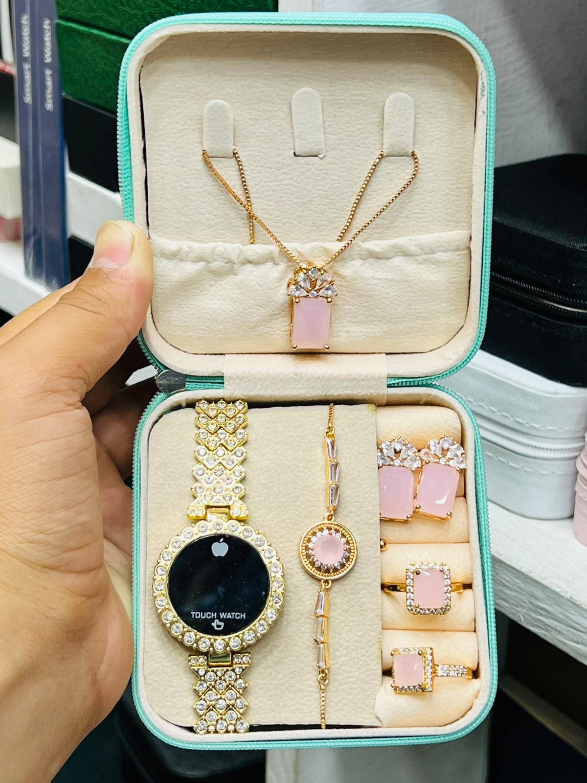 Women's Complete Touch Watch And Jewelry Set