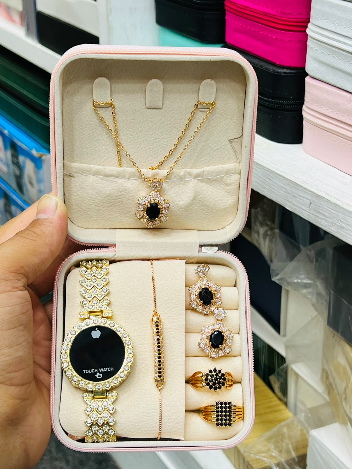 Women's Complete Touch Watch And Jewelry Set
