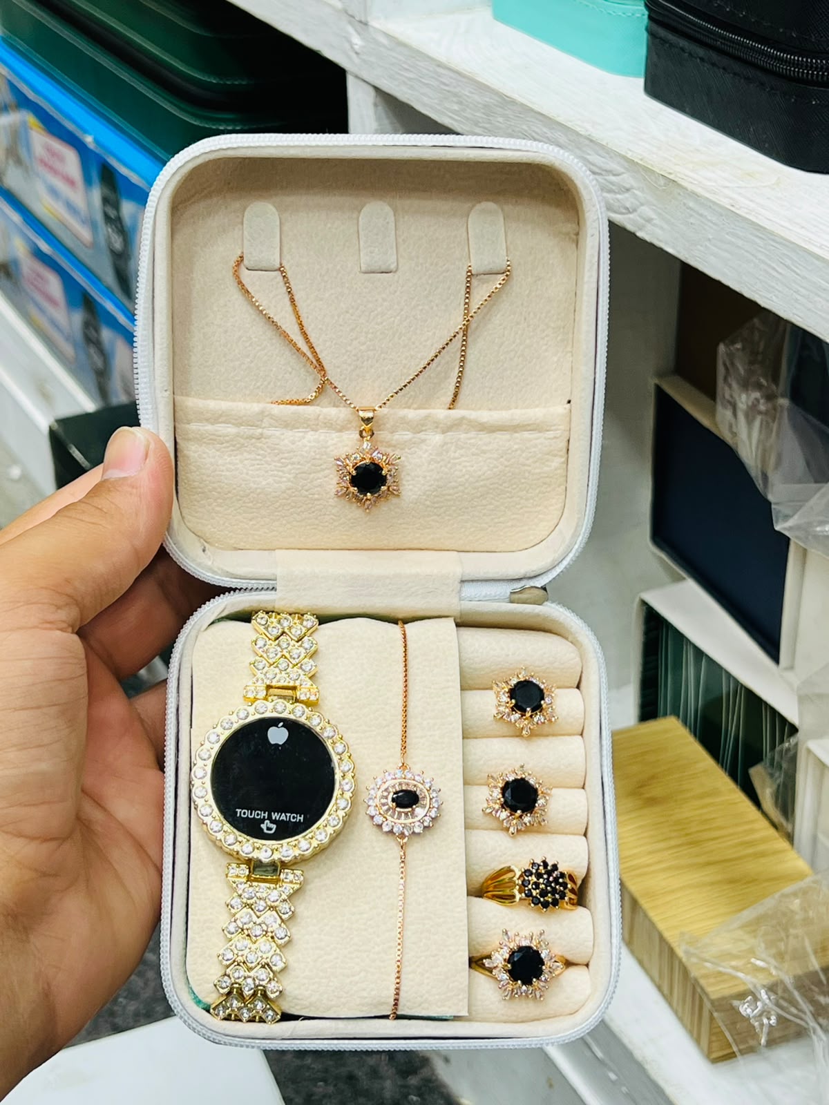 Women's Complete Touch Watch And Jewelry Set