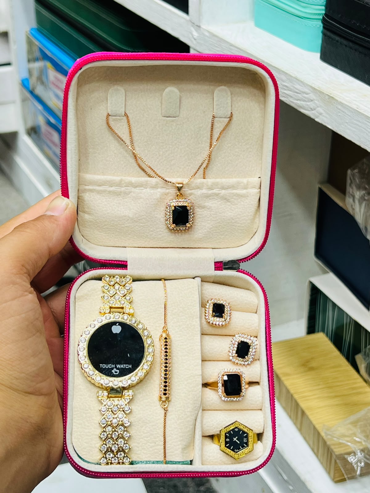 Women's Complete Touch Watch And Jewelry Set