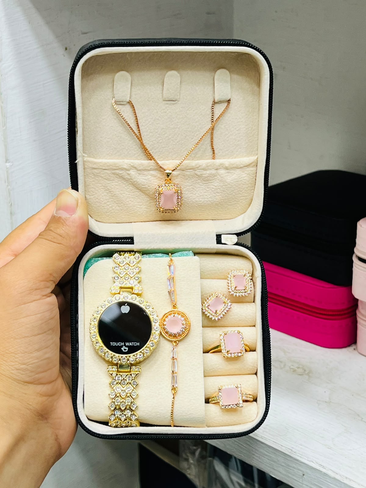 Women's Complete Touch Watch And Jewelry Set