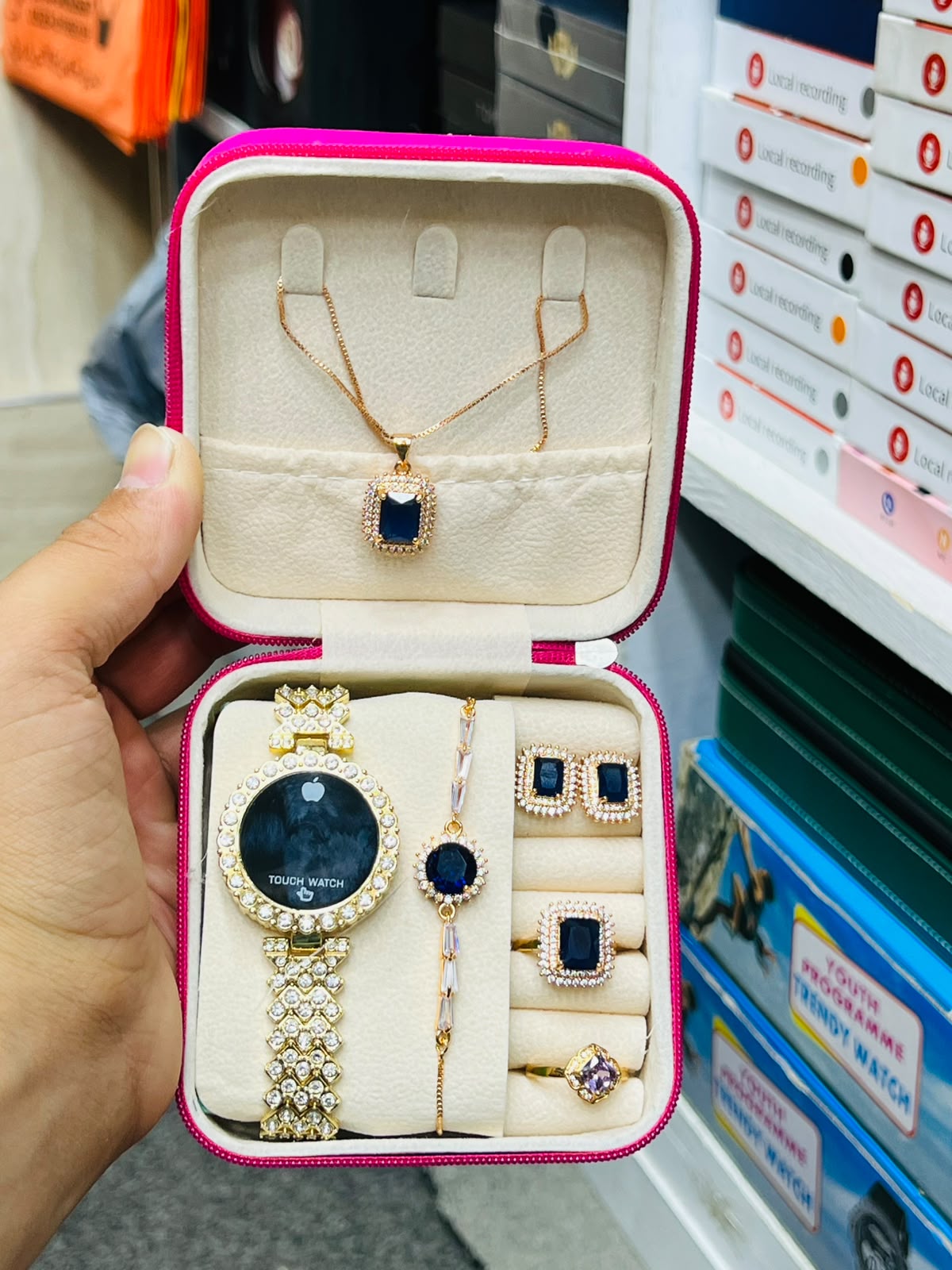 Women's Complete Touch Watch And Jewelry Set
