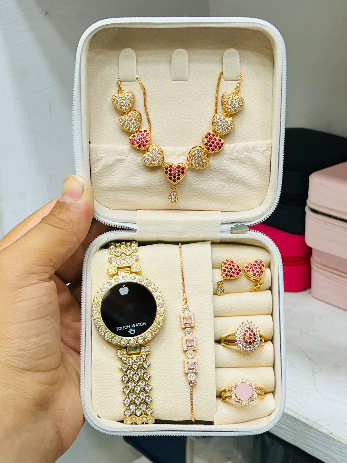 Women's Complete Touch Watch And Jewelry Set