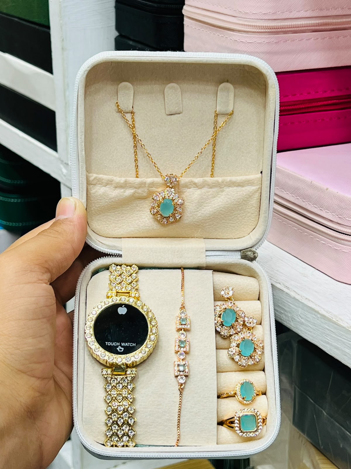Women's Complete Touch Watch And Jewelry Set