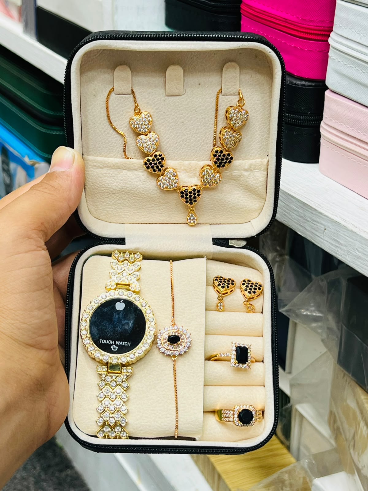 Women's Complete Touch Watch And Jewelry Set