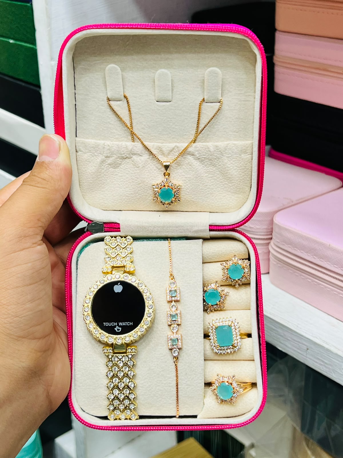 Women's Complete Touch Watch And Jewelry Set