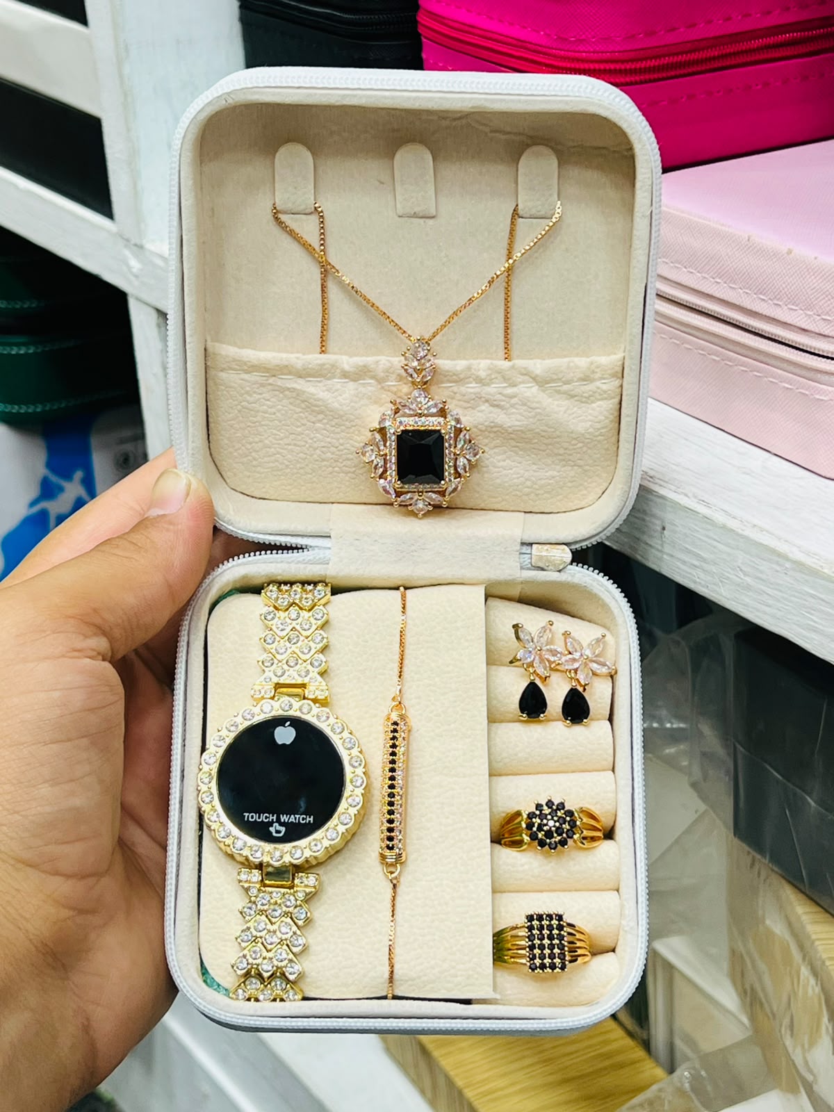 Women's Complete Touch Watch And Jewelry Set