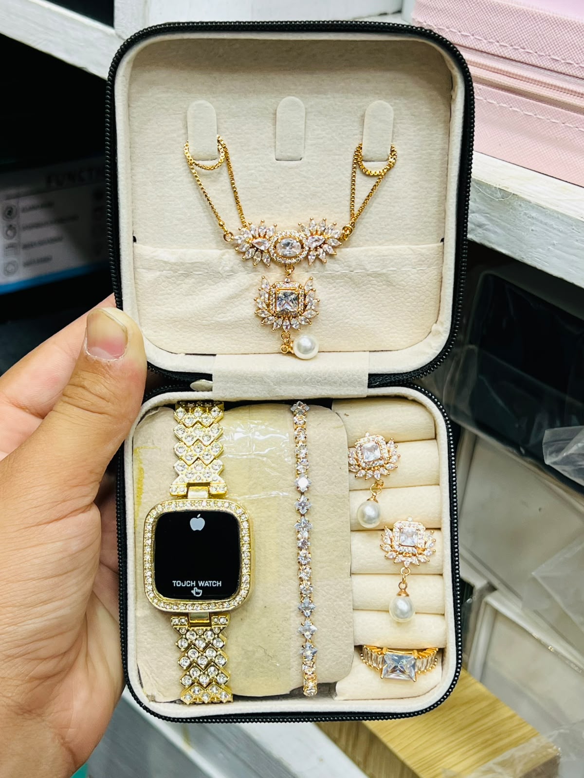 Women's Complete Touch Watch And Jewelry Set