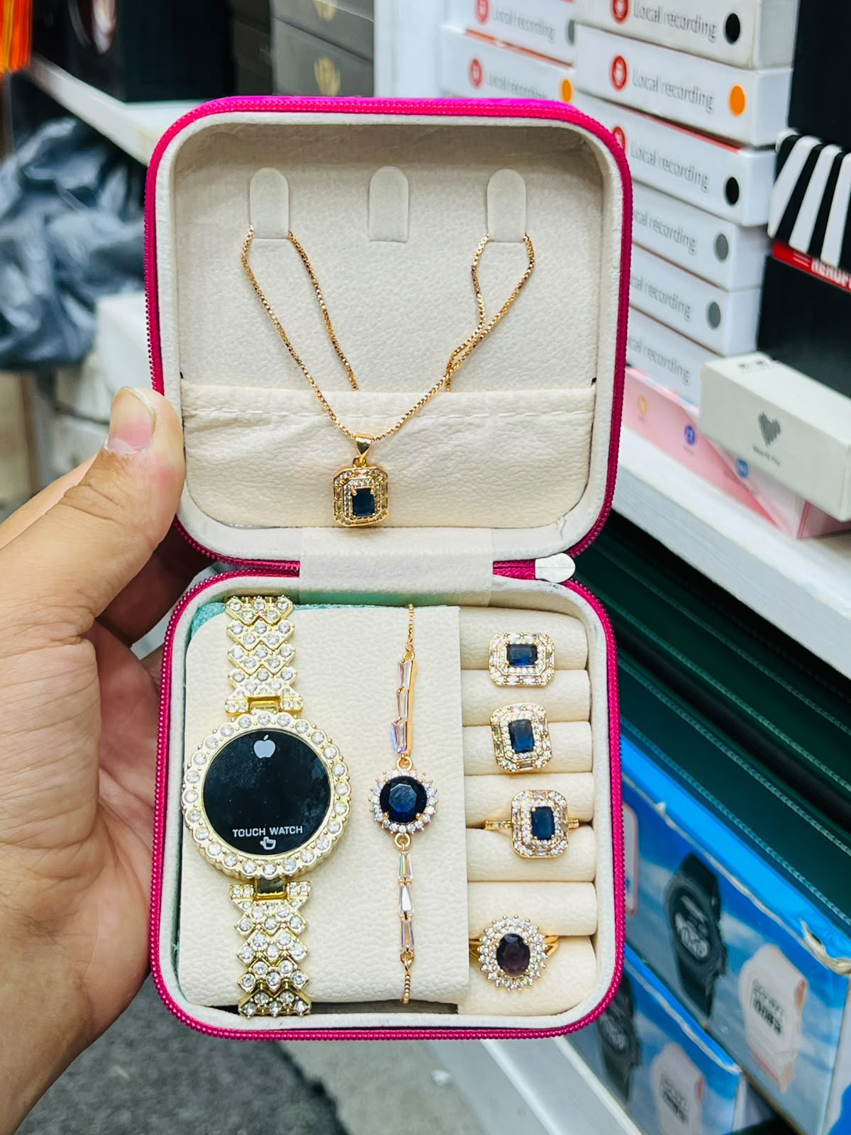 Women's Complete Touch Watch And Jewelry Set