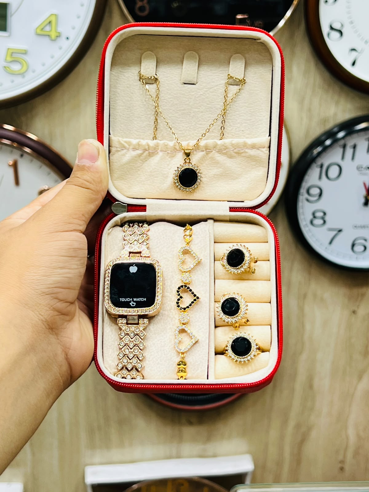 Women's Complete Touch Watch And Jewelry Set