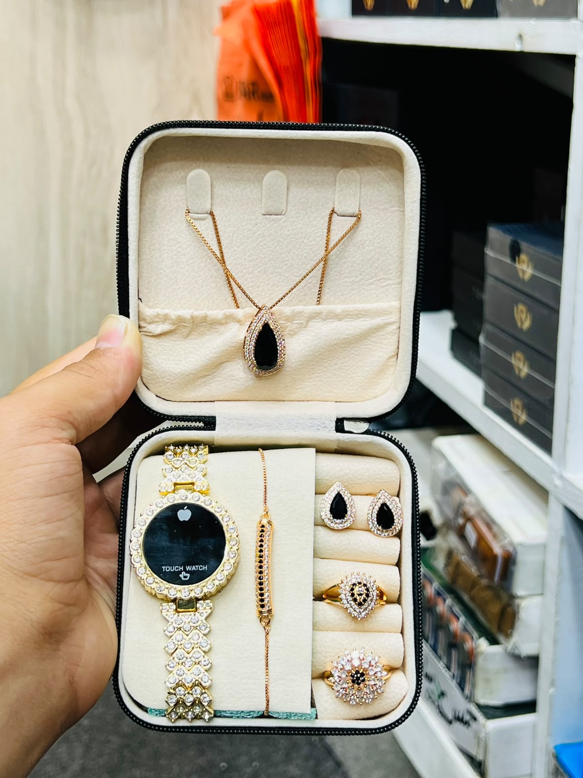 Women's Complete Touch Watch And Jewelry Set
