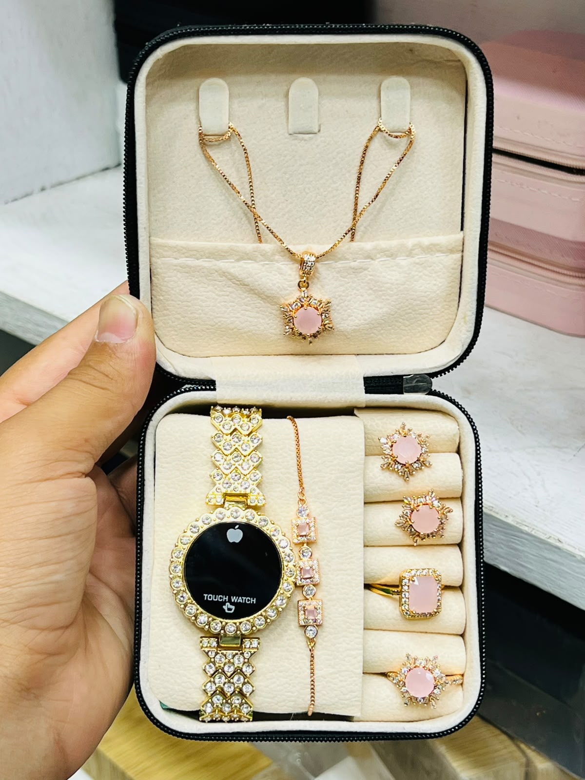 Women's Complete Touch Watch And Jewelry Set